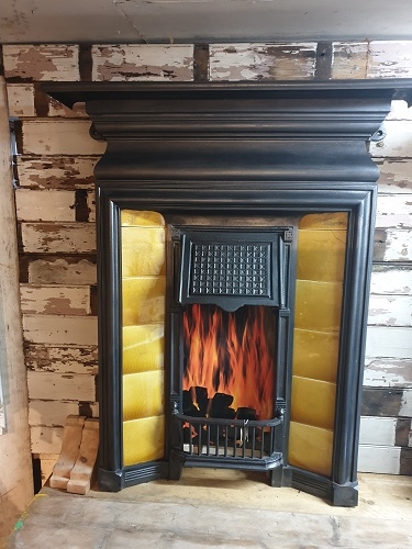 Original Tiled Cast Iron Fireplace