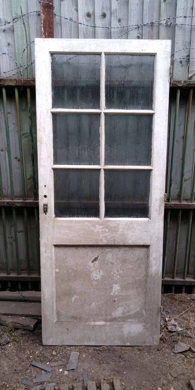 Reclaimed Half Glazed Door