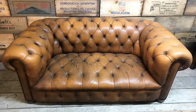 Reclaimed Vintage Distressed Chesterfield Sofa