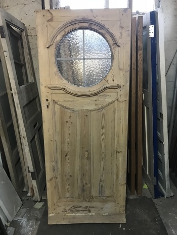 Reclaimed Stripped Round Window Door