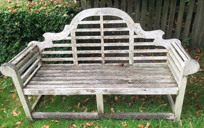 Reclaimed Lutyen's Style Teak Bench