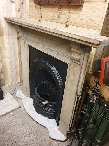 Original Victorian Stripped Wooden Fire Surround