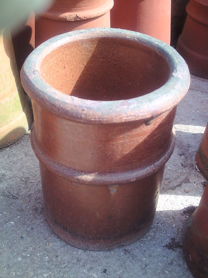 Glazed Roll Top Chimney Pot