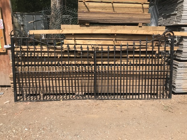 Reclaimed Decorative Wrought Iron Gates L: 355x H: 157 cm