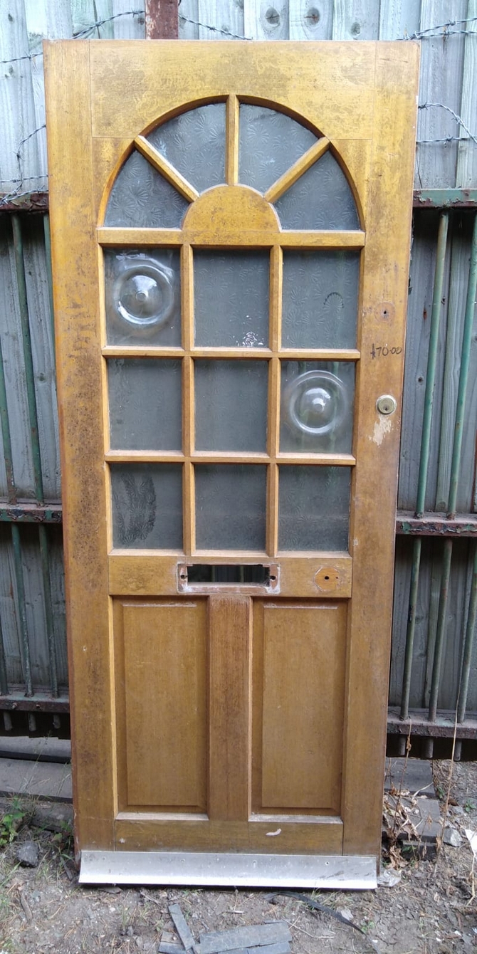 Reclaimed 13 Panel Half Glazed  Front Door