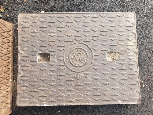 Salvaged Cast Iron Manhole/Inspection Cover 660 x 510mm