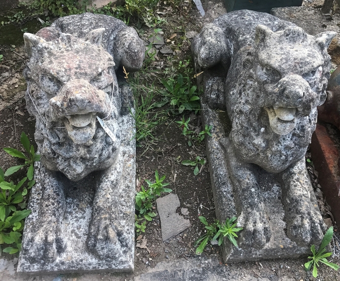 Pair of Dog Statues