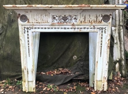 Large Painted Cast Iron Surround