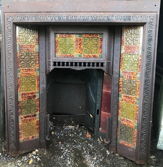 A Reclaimed Cast Iron Tiled Insert