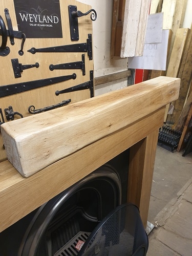 Reclaimed English Oak Beam Inglenook Fireplace 1.02m