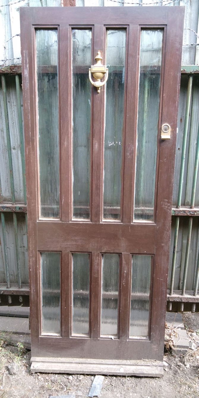 Reclaimed Glazed 8 Panel Front Door