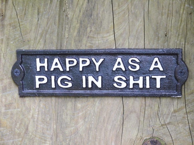 Sign (Happy Pig) 3522