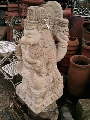 Hand carved Ganesh statue